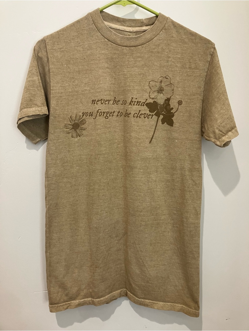 Taylor Swift Evermore Marjorie Lyric Merch Tan Mineral Wash Floral Quote
